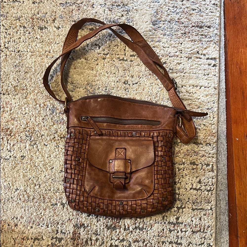 Brown Leather Crossbody Bag